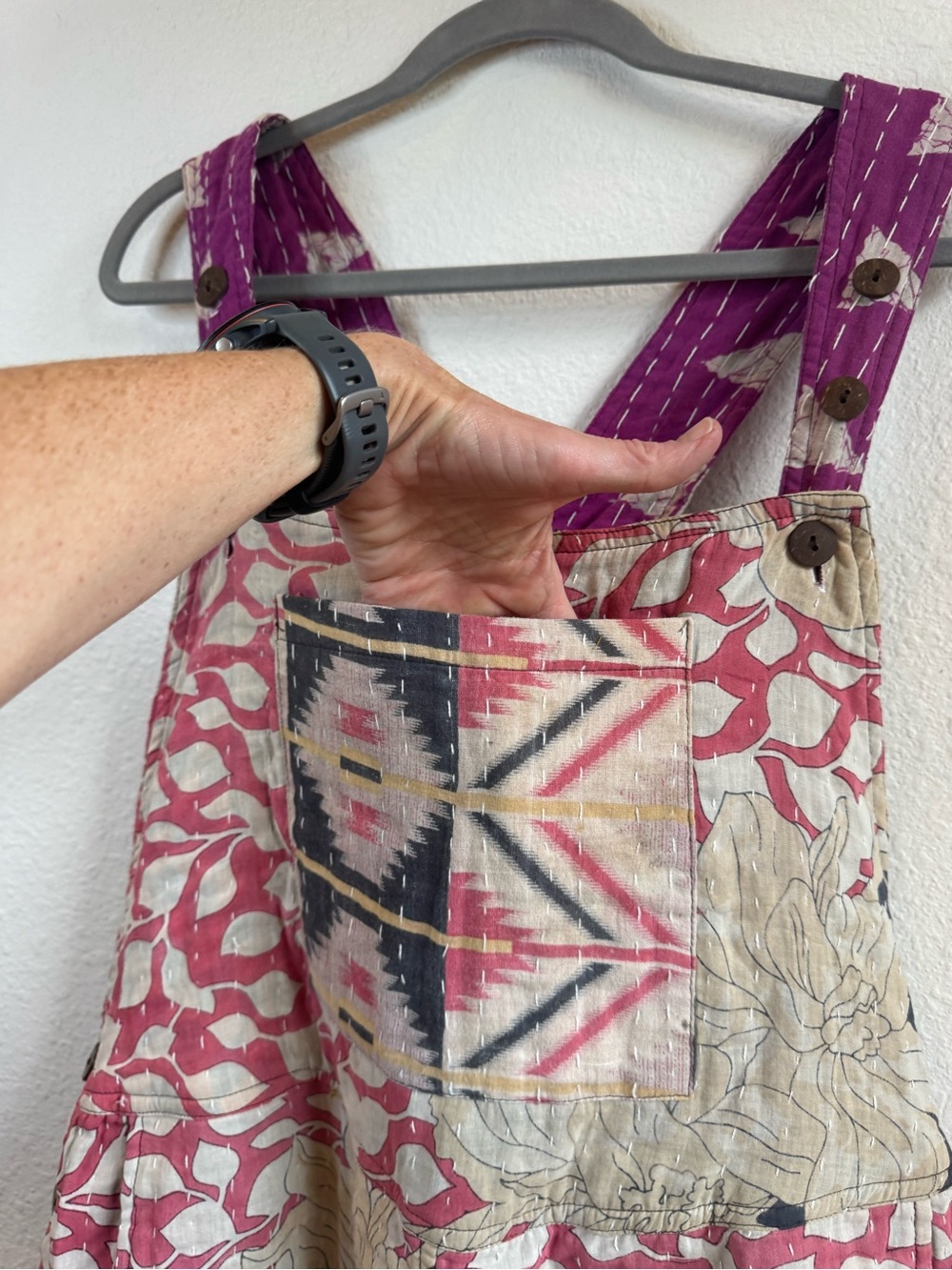 EARTHBOUND TRADING CO Patchwork Quilted Overalls - Picture 6 of 15